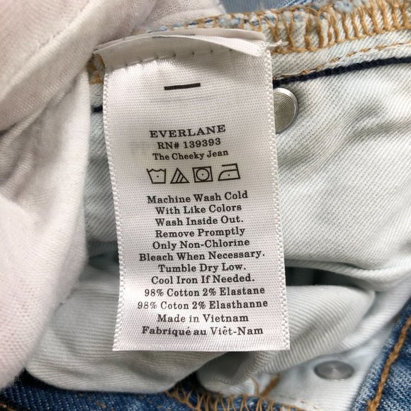 Everlane The Cheeky Jean Womens Size 25 Ankle Blue Light Wash 90s - Picture 8 of 11